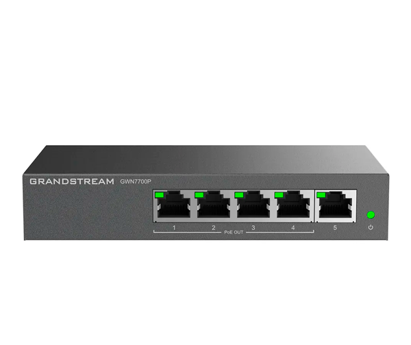 Switch Grandstream GWN7700P 5 Portas Gigabit